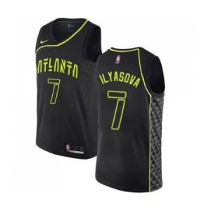 Men's Nike Atlanta Hawks #7 Ersan Ilyasova Swingman Black NBA Jersey - City Edition