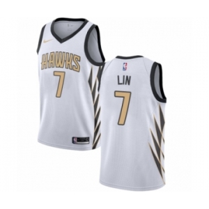 Men's Nike Atlanta Hawks #7 Jeremy Lin Authentic White NBA Jersey - City Edition