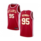 Men's Nike Atlanta Hawks #95 DeAndre' Bembry Swingman Red NBA Jersey Statement Edition