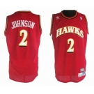 nba atlanta hawks #2 johnson red