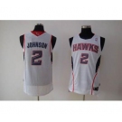 nba atlanta hawks #2 johnson white(fans edition)