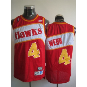 nba atlanta hawks #4 webb red