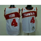 nba atlanta hawks #4 webb white