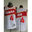 nba atlanta hawks #4 webb white(fans edition)