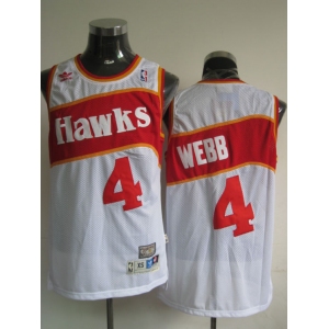 nba atlanta hawks #4 webb white(fans edition)