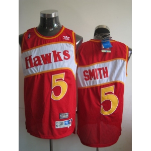 nba atlanta hawks #5 smith red