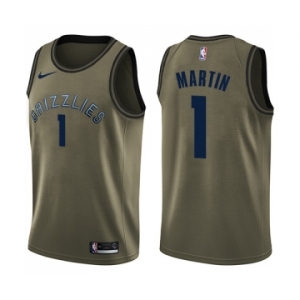 Youth Nike Memphis Grizzlies #1 Jarell Martin Swingman Green Salute to Service NBA Jersey