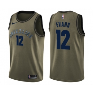 Youth Nike Memphis Grizzlies #12 Tyreke Evans Swingman Green Salute to Service NBA Jersey