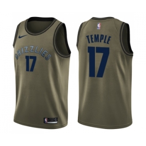Youth Nike Memphis Grizzlies #17 Garrett Temple Swingman Green Salute to Service NBA Jersey