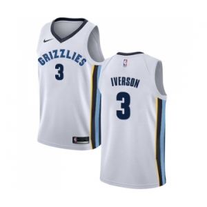 Youth Nike Memphis Grizzlies #3 Allen Iverson Swingman White NBA Jersey - Association Edition