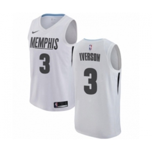 Youth Nike Memphis Grizzlies #3 Allen Iverson Swingman White NBA Jersey - City Edition