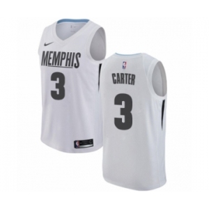 Youth Nike Memphis Grizzlies #3 Jevon Carter Swingman White NBA Jersey - City Edition