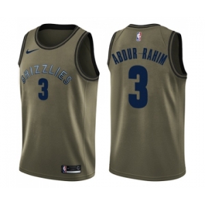 Youth Nike Memphis Grizzlies #3 Shareef Abdur-Rahim Swingman Green Salute to Service NBA Jersey
