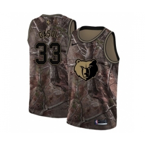 Youth Nike Memphis Grizzlies #33 Marc Gasol Swingman Camo Realtree Collection NBA Jersey