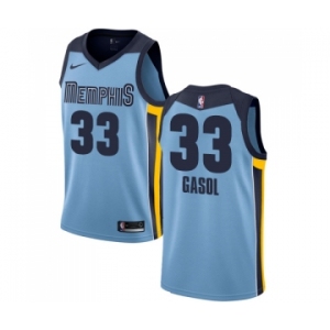 Youth Nike Memphis Grizzlies #33 Marc Gasol Swingman Light Blue NBA Jersey Statement Edition