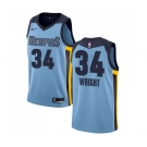 Youth Nike Memphis Grizzlies #34 Brandan Wright Swingman Light Blue NBA Jersey Statement Edition