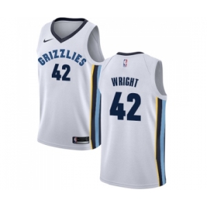 Youth Nike Memphis Grizzlies #42 Lorenzen Wright Swingman White NBA Jersey - Association Edition
