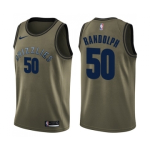 Youth Nike Memphis Grizzlies #50 Zach Randolph Swingman Green Salute to Service NBA Jersey