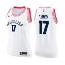 Women's Nike Memphis Grizzlies #17 Garrett Temple Swingman White Pink Fashion NBA Jersey