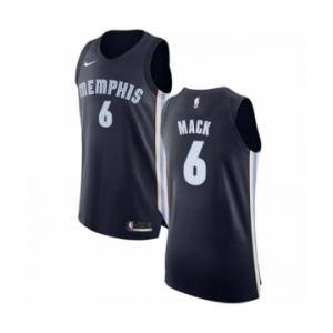 Women's Nike Memphis Grizzlies #6 Shelvin Mack Authentic Navy Blue NBA Jersey - Icon Edition