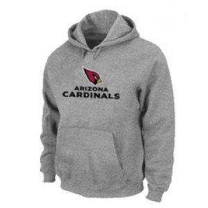 Arizona Cardinals Authentic Logo Pullover Hoodie Grey