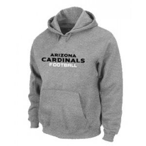 Arizona Cardinals Authentic font Pullover Hoodie Grey