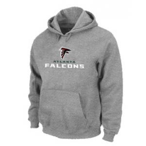 Atlanta Falcons Authentic Logo Pullover Hoodie Grey