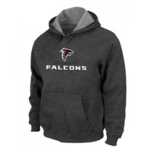 Atlanta Falcons Authentic Logo Pullover HoodieD.Grey