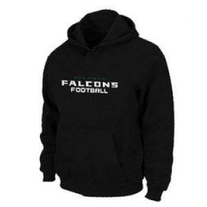 Atlanta Falcons Authentic font Pullover Hoodie Black