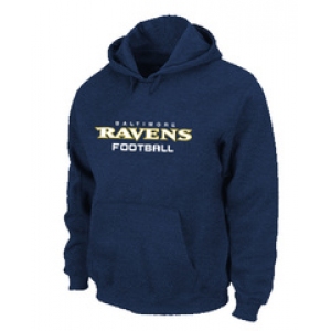 Baltimore Ravens Authentic font Pullover Hoodie D.Blue