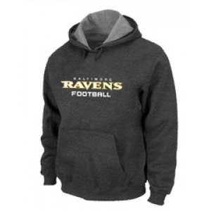 Baltimore Ravens Authentic font Pullover Hoodie D.Grey