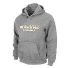 Baltimore Ravens Authentic font Pullover Hoodie Grey