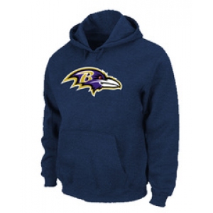Baltimore Ravens Logo Pullover Hoodie D.Blue