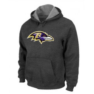 Baltimore Ravens Logo Pullover Hoodie D.Grey