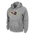 Baltimore Ravens Logo Pullover Hoodie Grey