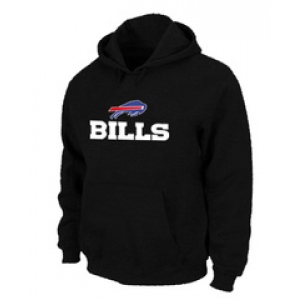 Buffalo Bills Authentic Logo Pullover Hoodie Black