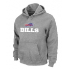 Buffalo Bills Authentic Logo Pullover Hoodie Grey