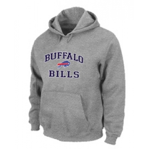 Buffalo Bills Heart & Soul Pullover Hoodie Grey