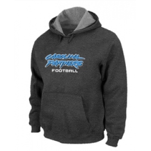 Carolina Panthers Authentic font Pullover Hoodie D.Grey