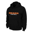 Chicago Bears Authentic font Pullover Hoodie Black