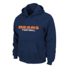 Chicago Bears Authentic font Pullover Hoodie D.Blue