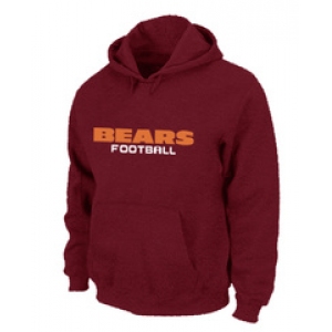 Chicago Bears Authentic font Pullover Hoodie Red