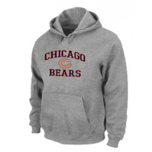Chicago Bears Heart & Soul Pullover Hoodie Grey