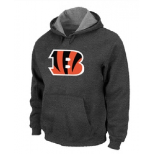 Cincinnati Bengals Logo Pullover Hoodie D.Grey