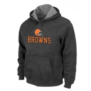 Cleveland Browns Authentic Logo Pullover Hoodie D.Grey