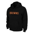 Cleveland Browns Authentic font Pullover Hoodie Black