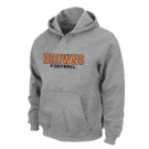 Cleveland Browns Authentic font Pullover Hoodie Grey