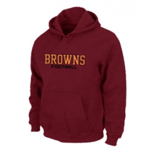 Cleveland Browns Authentic font Pullover Hoodie Red