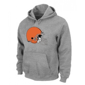 Cleveland Browns Logo Pullover Hoodie Grey