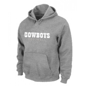 Dallas Cowboys font Pullover Hoodie Grey